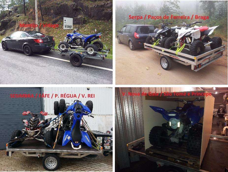 Transporte de motas karting moto4 carros