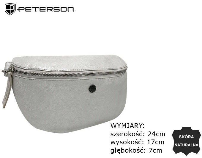 pojemna saszetka damska ze skóry naturalnej - peterson