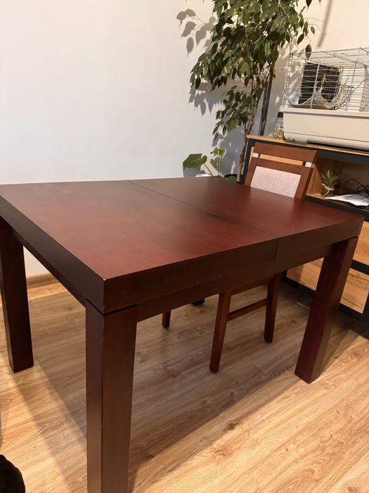 Stół/ława drewniany rozkładany 4 krzesła