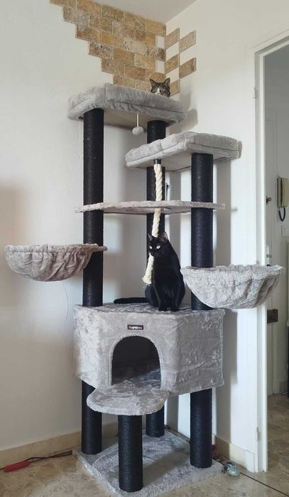 Wielopoziomowy drapak dla kota 186 cm – stabilny (Nowy) legowisko