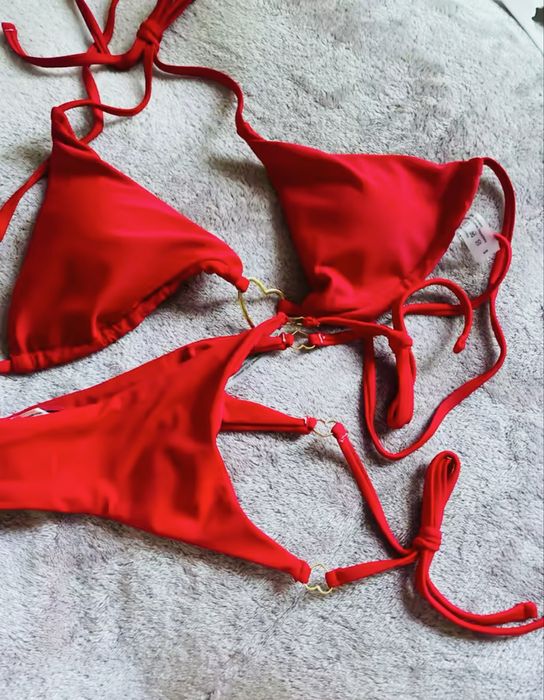 Однотонний комплект бікіні купальник з двох частин зручний сексуальний