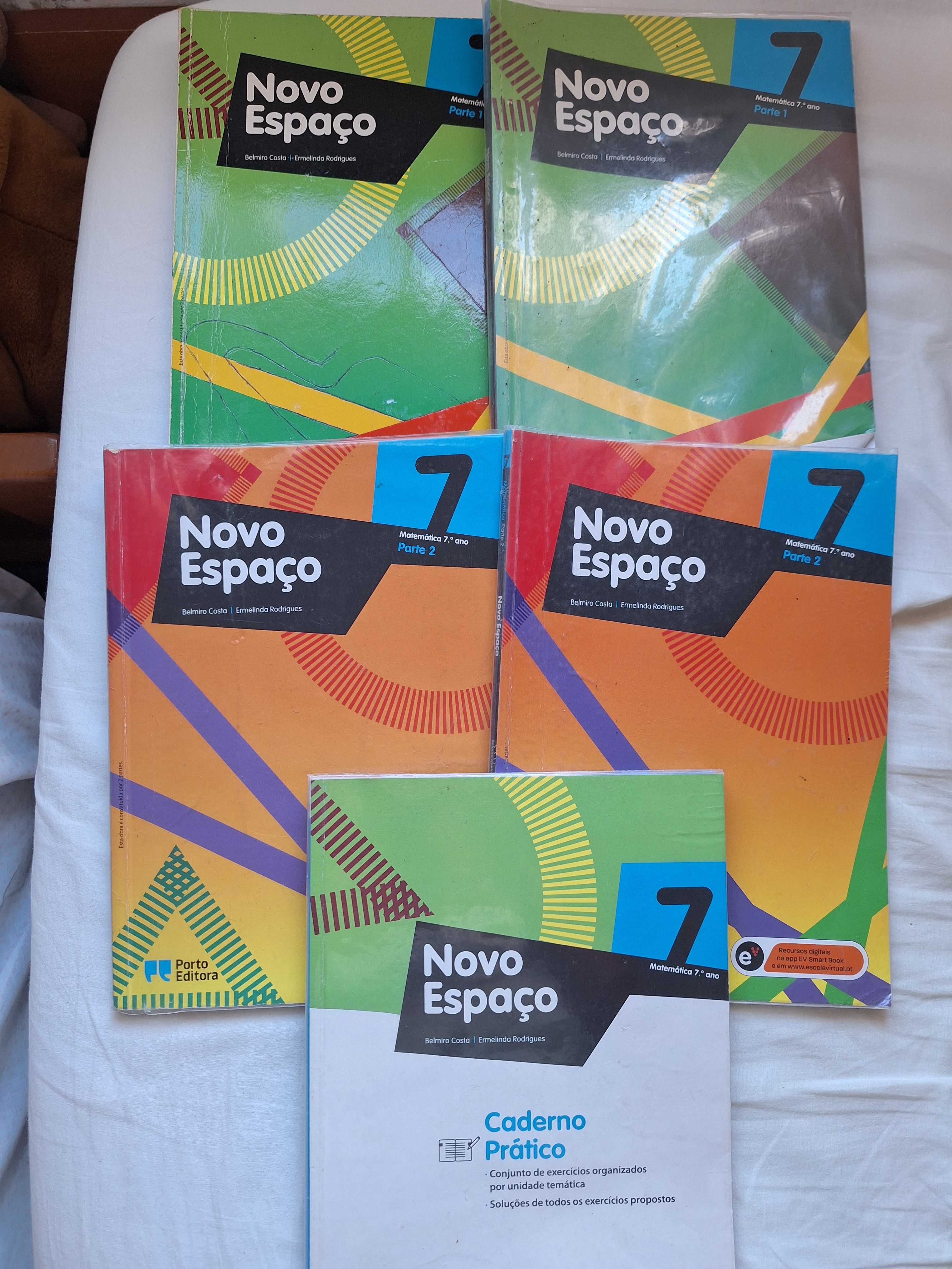 Manuais e Cadernos de atividades, como novos do 7º ano, apenas a 5 €!