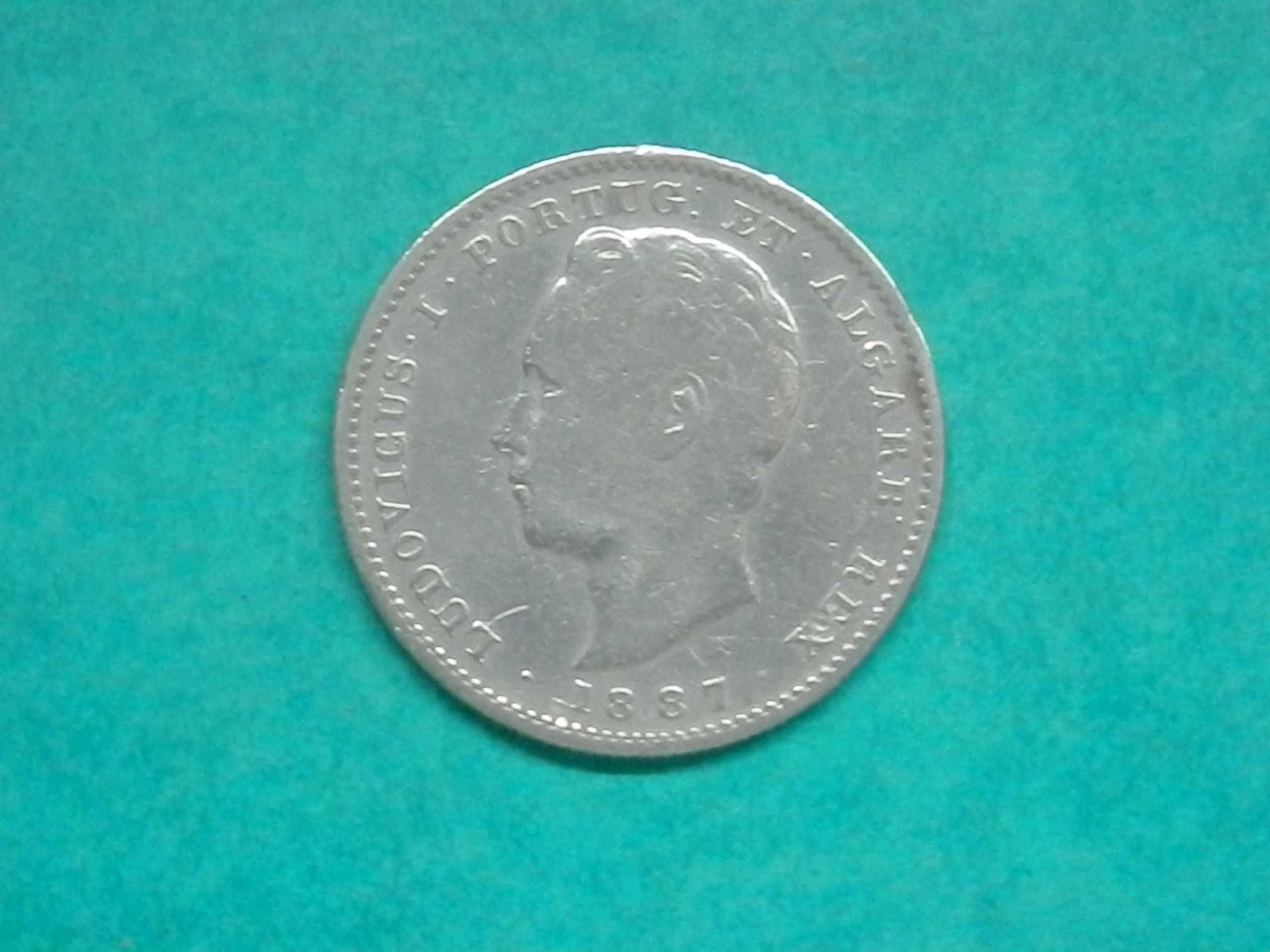 646 - Luís I: 200 réis 1887 prata, por 10,00