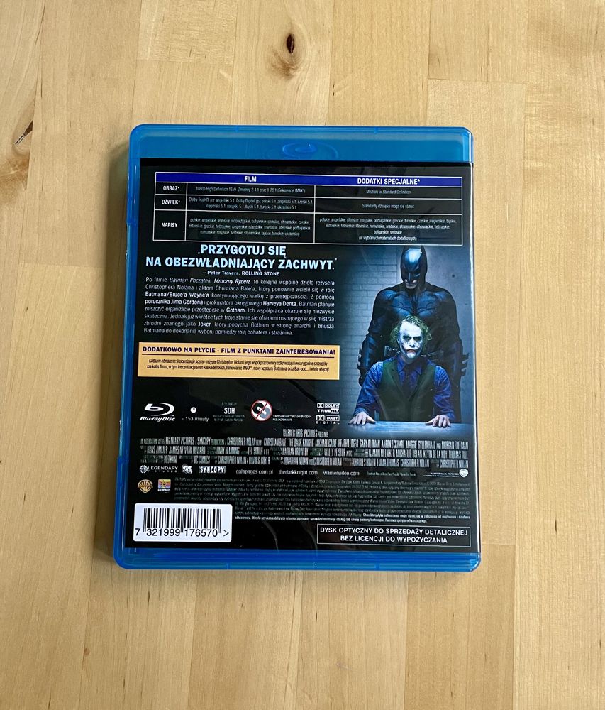 Batman Mroczny Rycerz blu-ray nowy