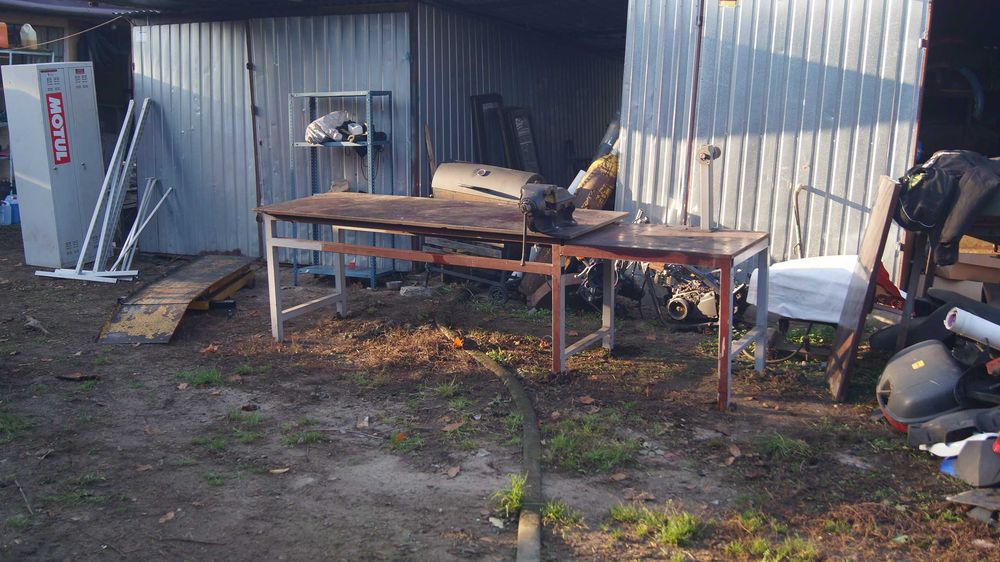 Falbanek stół warsztatowy proszkowo malowany 300X80X85cm solidny