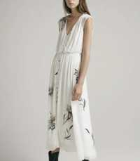 Sukienka Massimo Dutti ecru biała XL/L