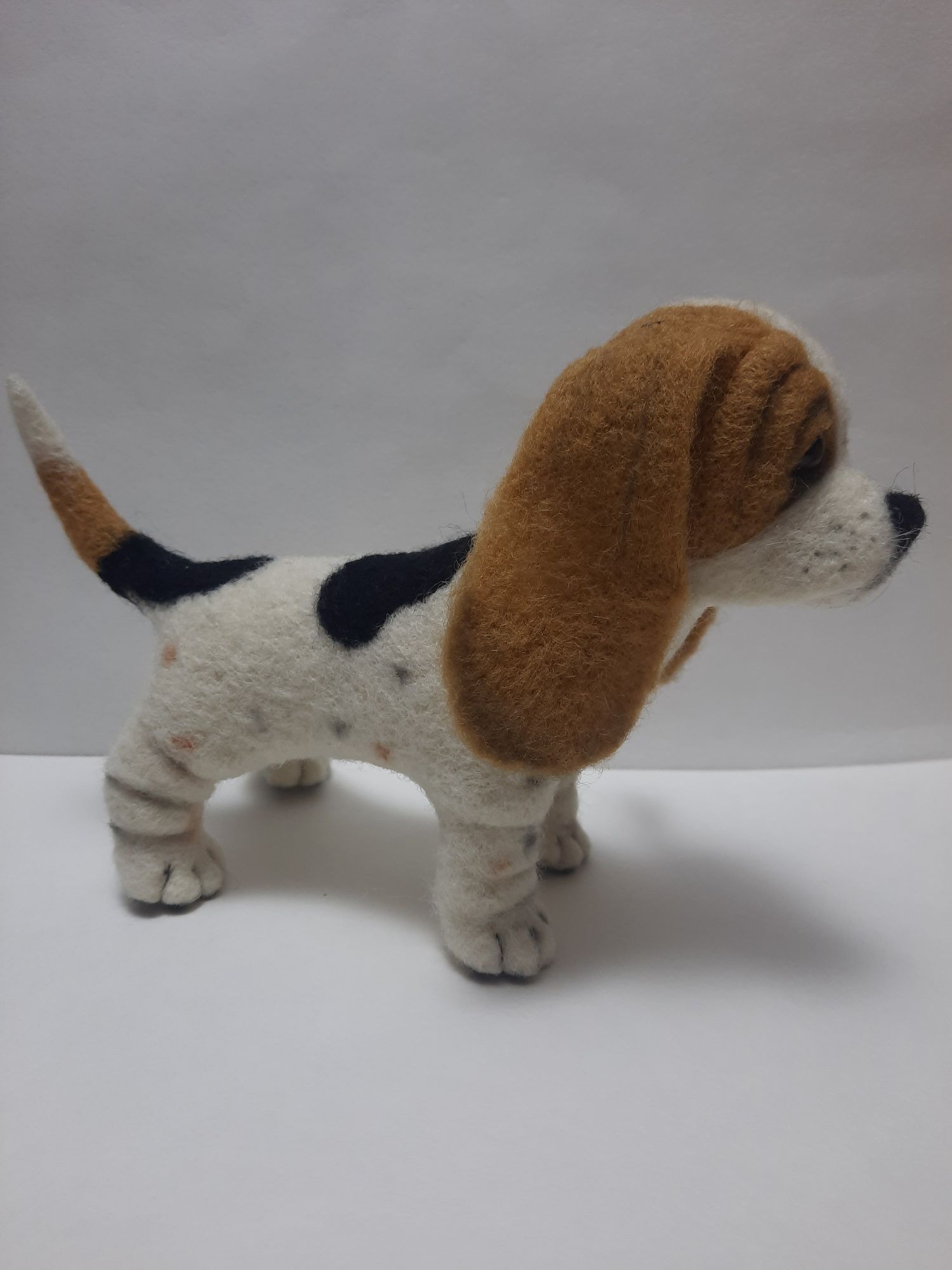 Валяная игрушка собачка, интерьерная игрушка