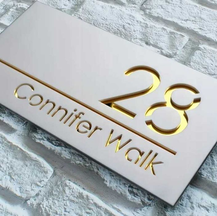 Tabliczka Adresowa Na Adres Posesji Dom Mieszkanie Zewnętrzna 14x29cm