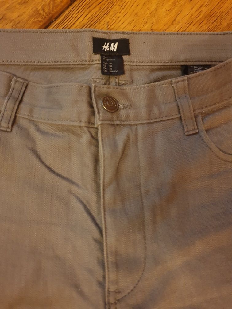 Szare spodnie firmy H&M rozm.30