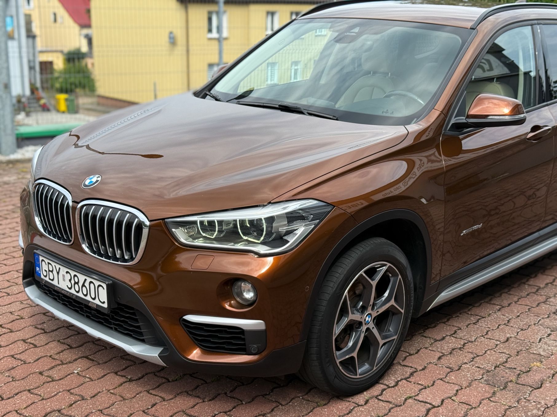BMW X1 BMW X1 xDrive 2.0d 150 KM•Automat•4x4•Brąz•Kremowe wnętrze•Stan BDB