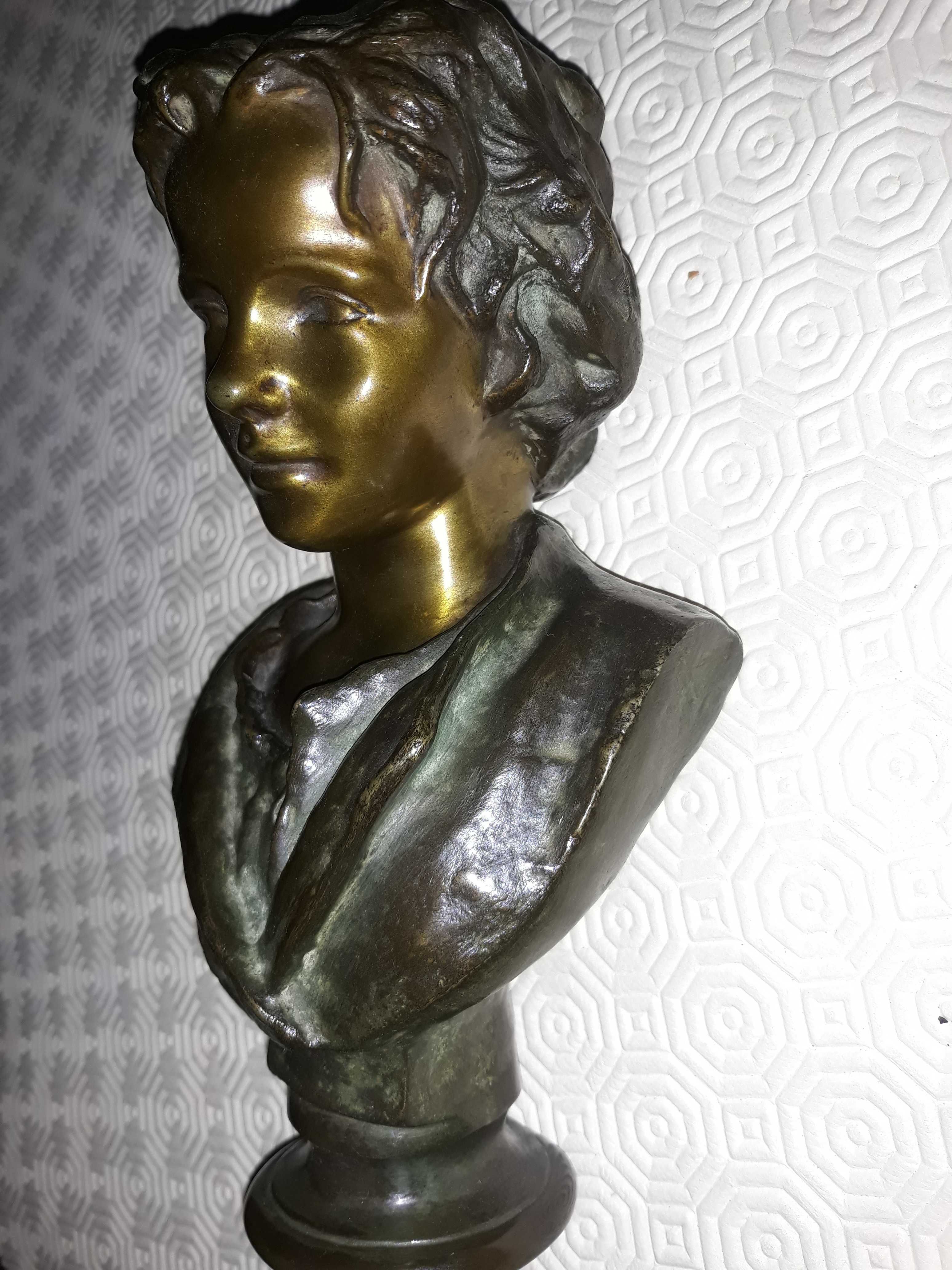Estatueta "Flor Agreste" - Busto em Bronze Soares dos Reis