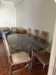Conjunto Mesa Jantar Vidro + 6 cadeiras