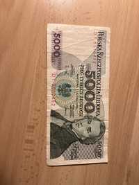 Banknot 5000 zł. 1988r  UNC- nowy