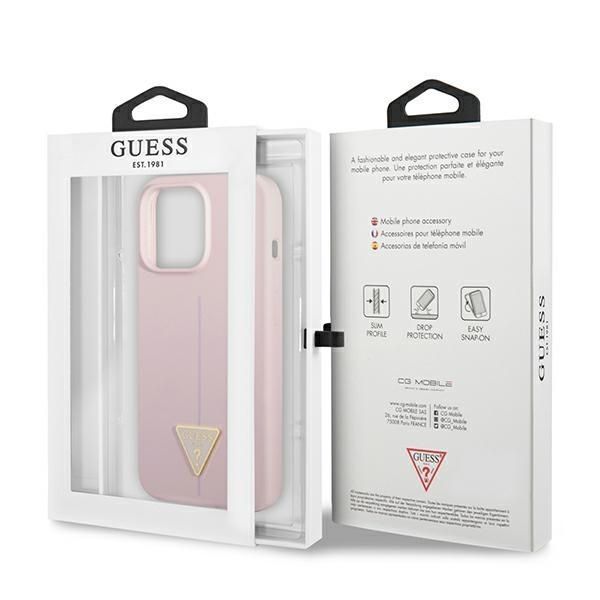 Etui Guess Silicone Triangle do iPhone 13 Pro Max 6,7" - Fioletowy