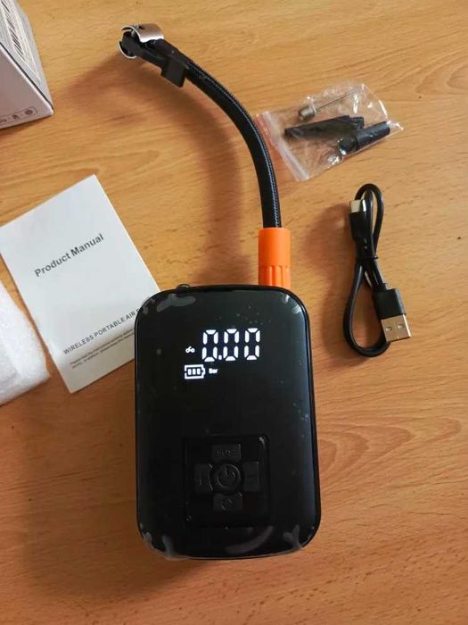 Хіт 2024!Портативний Компресор Акумуляторний, Насос для Шин Автомобіля