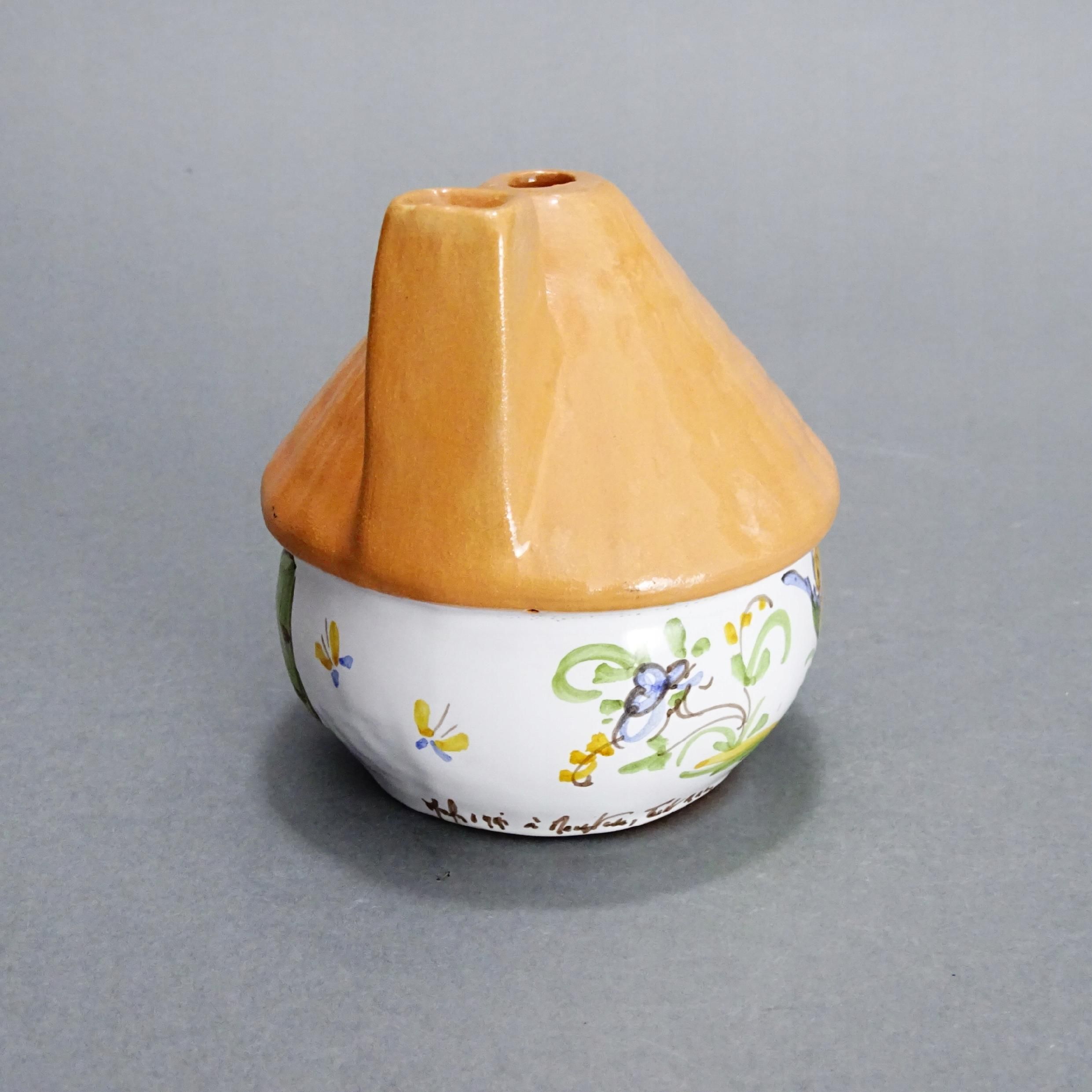 piękny świecznik osłona domek ceramiczny