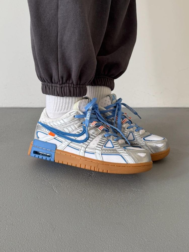 36-45 р кросівки Nike OFF-White x Rubber Dunk Grey/Blue