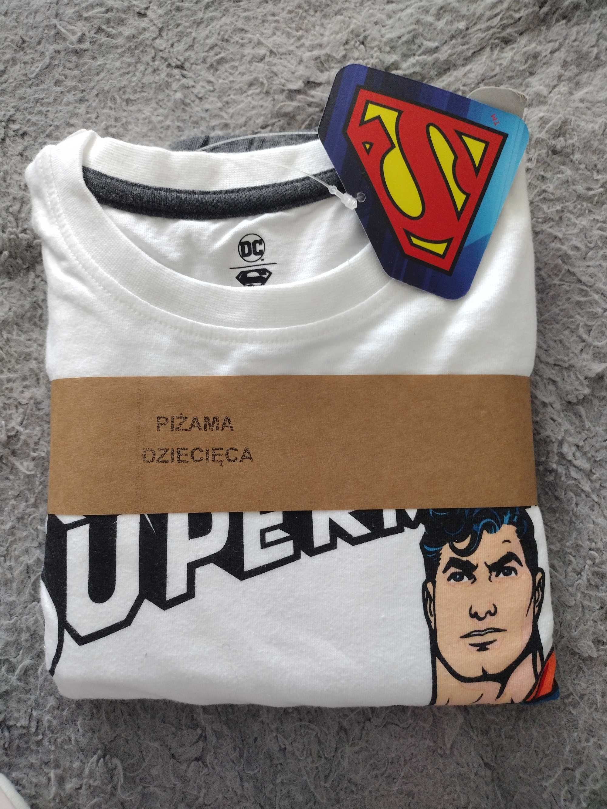 Piżama dwuczęściowa dla chłopaka 128 Superman długi rękaw bawełna