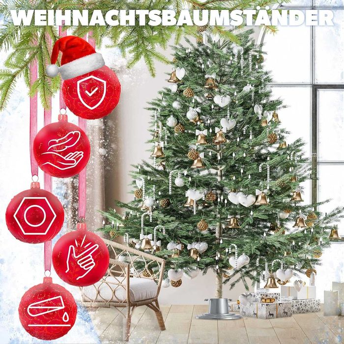 Nowy stojak na choinkę / KADAX / zbiornik na wodę / srebrny !1450!