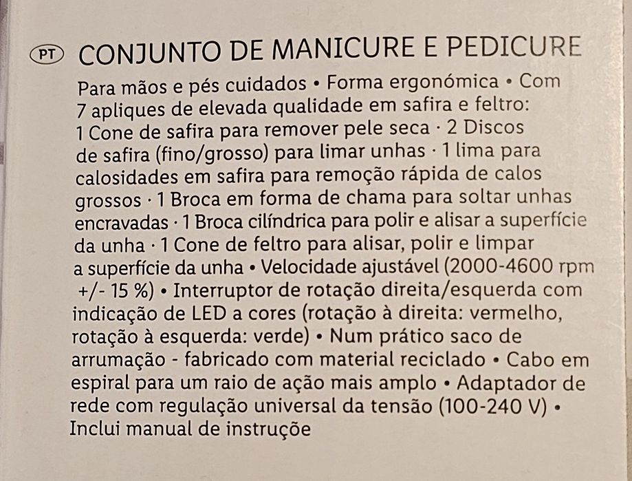 Conjunto manicure e pedicure