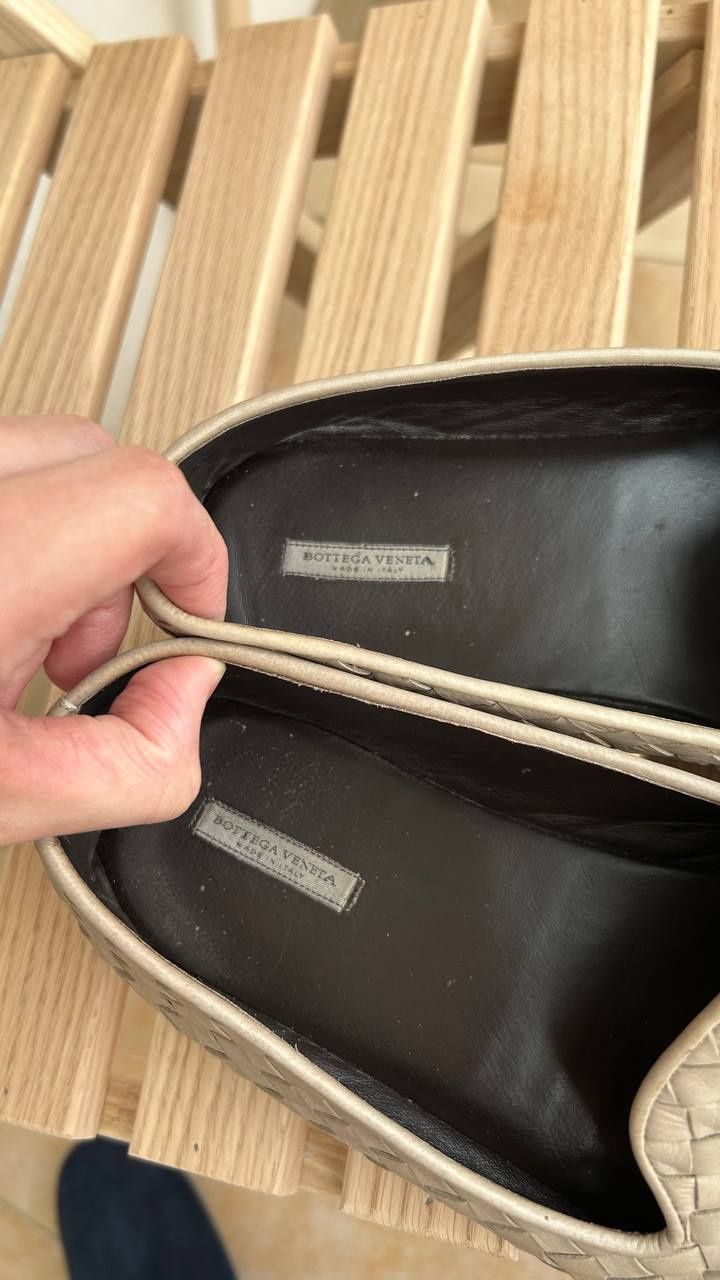 Чоловічі шкіряні мокасини або лофери Bottega Veneta leather slippers