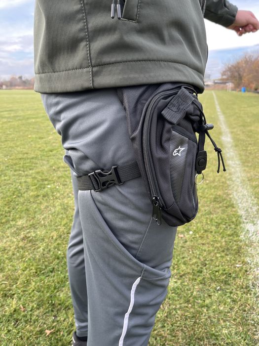 Сумка на ногу для мотоцикліста Alpinestars. Мото сумка на стегно