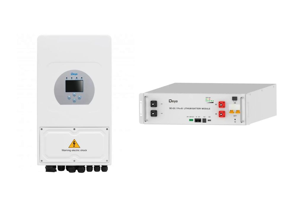 Комплект Deye гібридний інвертор 5квт + Deye pro B 5.1 квт акумулятор