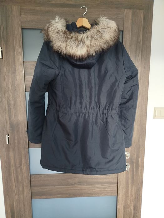 Granatowa kurtka parka only L przejściowa