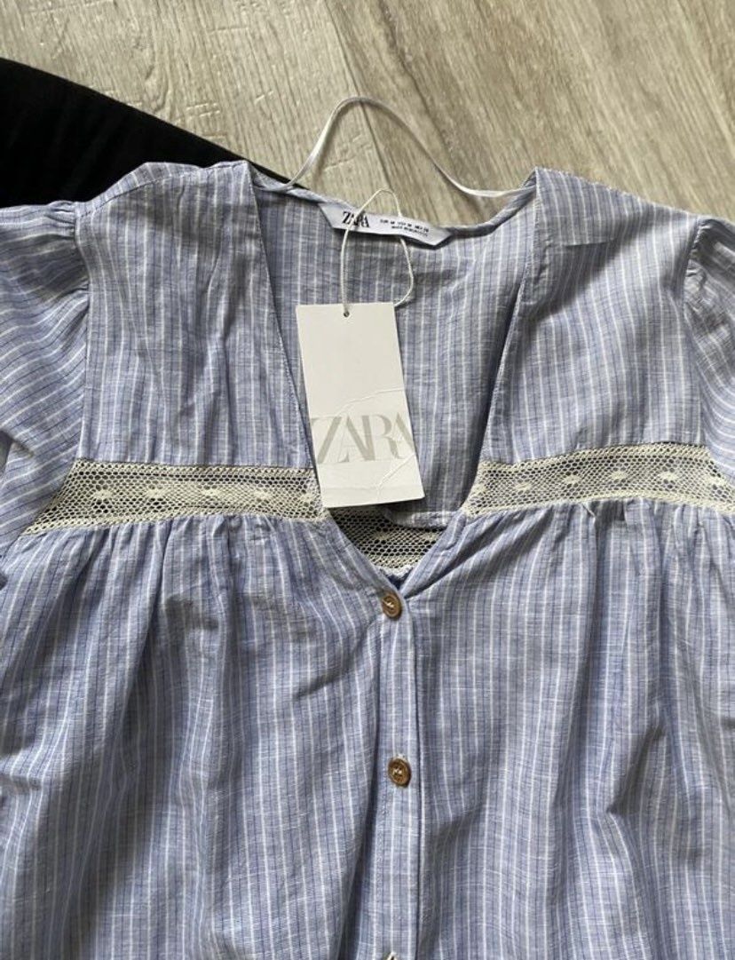 Zara льняная рубашка, льняная блуза, блузка