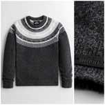 HOLLISTER cieply gruby sweter M SLIM ciemno szary NOWY wyprzedaż WAWA