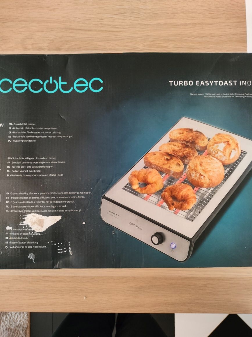 Cecotec Turbo Easy Toast Inox płaski toster 900 W