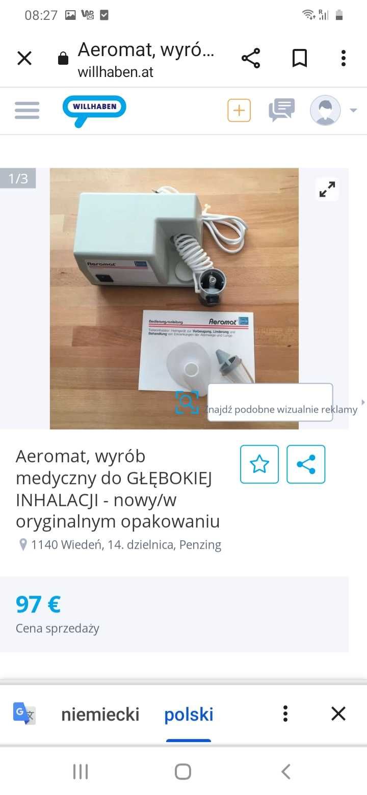 Aeromat. Przyrząd do pomocy w oddychaniu.