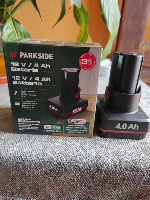 Bateria Parkside PAPK 12 B4 12 V 4 Ah Novo