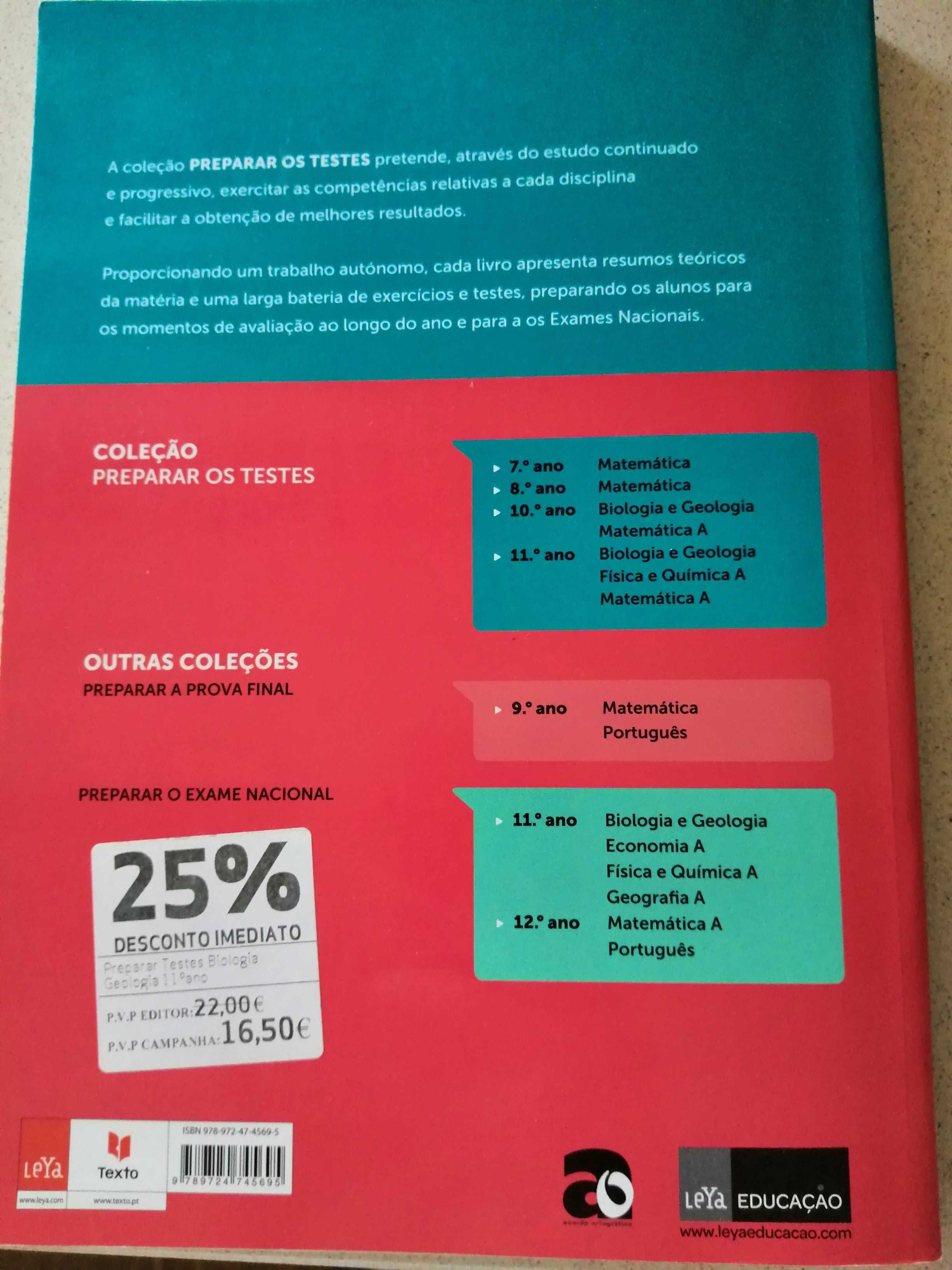 Livro Biologia e Geologia 11ºano- Preparar os testes