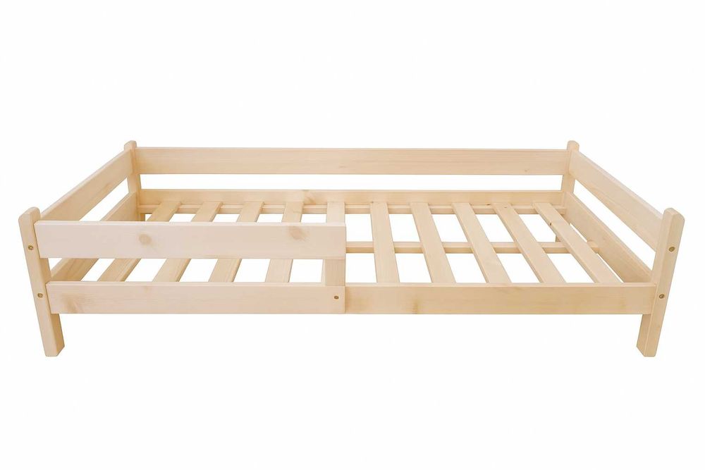 Łóżko sosnowe młodzieżowe 90 x 200 Wzmacniane 150 Kg z barierką