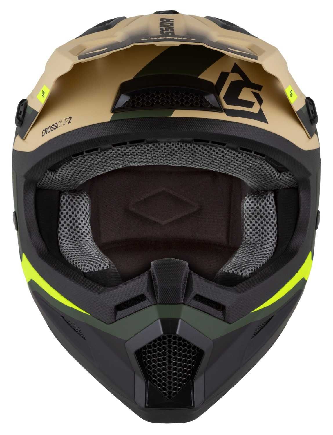 Kask Motocyklowy CASSIDA CROSS CUP2 Pod interkom XS-XXL +KOMINIARKA