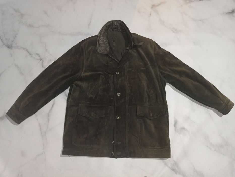 Чоловіче пальто ysl l-xl 9-/10 олива