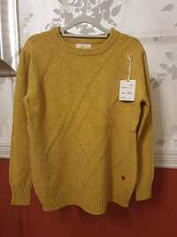 Szaro-żółty sweter