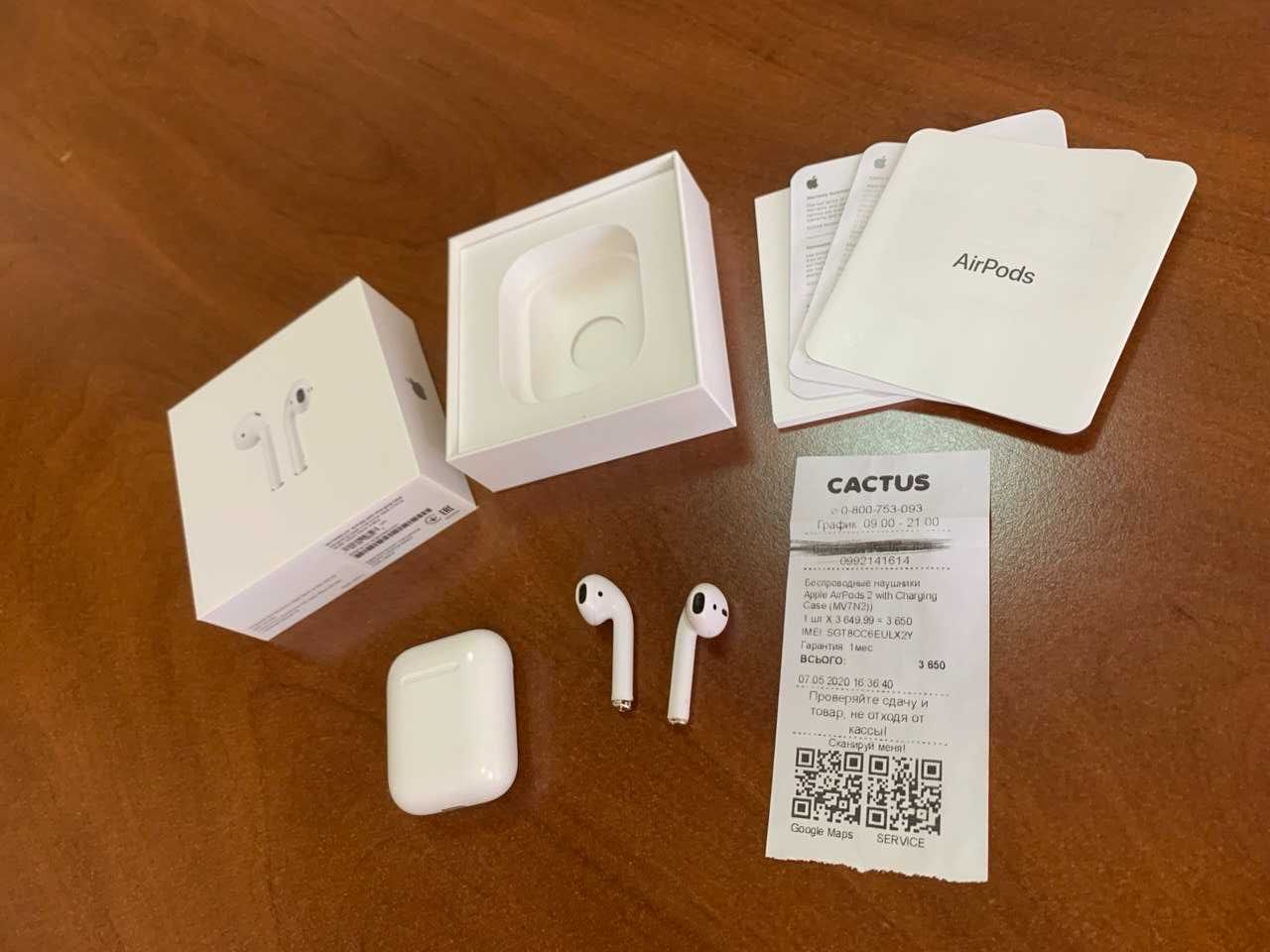 Наушники Apple AirPods 2 gen (MV7N2RU/A) - под ремонт / кейс ОРИГИНАЛ