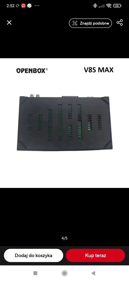 Tuner Satelitarny TV-SAT OPENBOX V8S Max