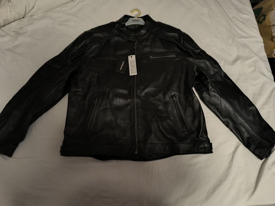 Jaqueta de couro bovino masculina 5XL