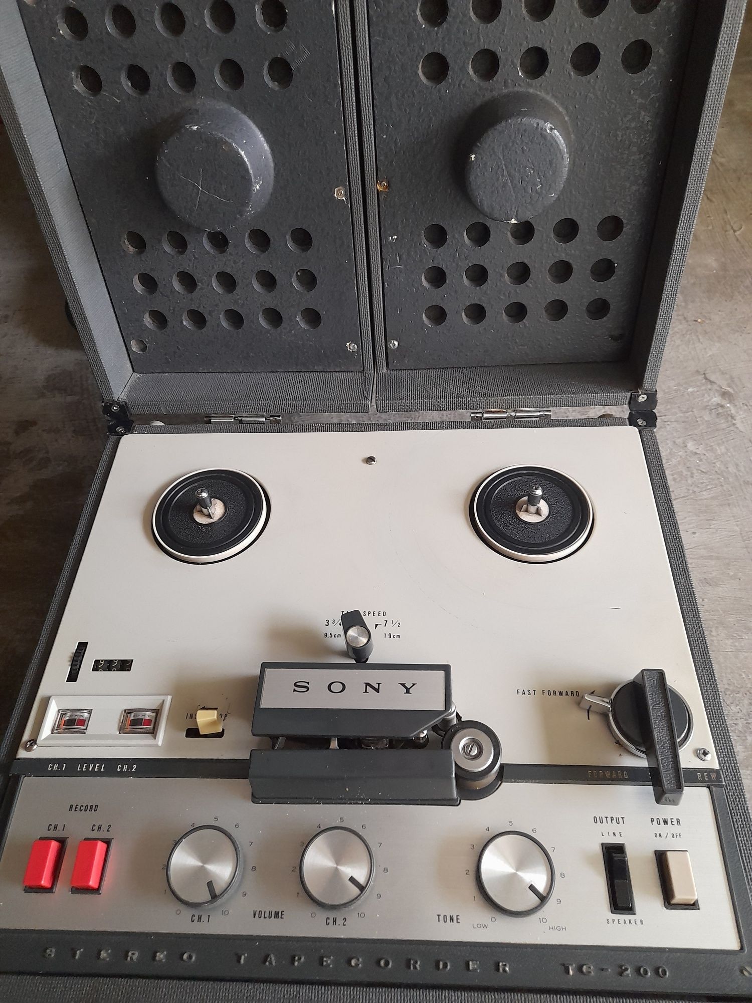 Sony TC-200 vintage gravador de rolo