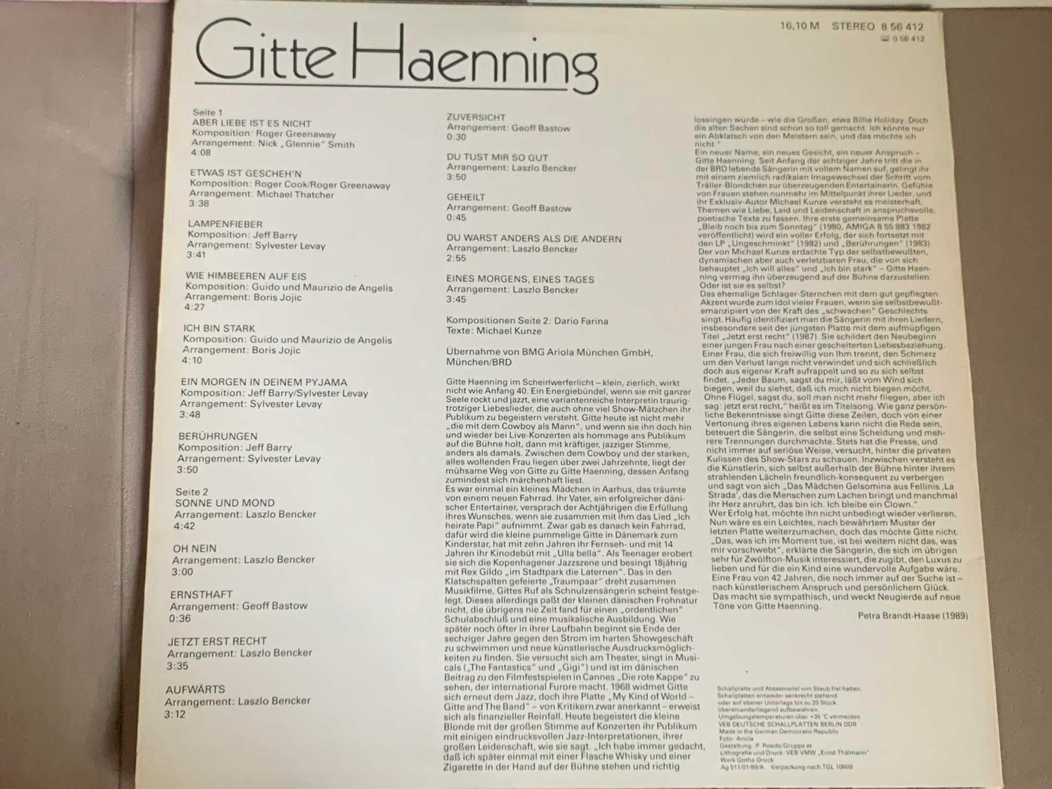 Gitte Haenning - 3 Winyle - zestaw - OKAZJA!