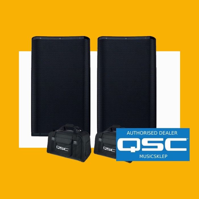 QSC K8.2 kolumna aktywna para torby transportowe QSC