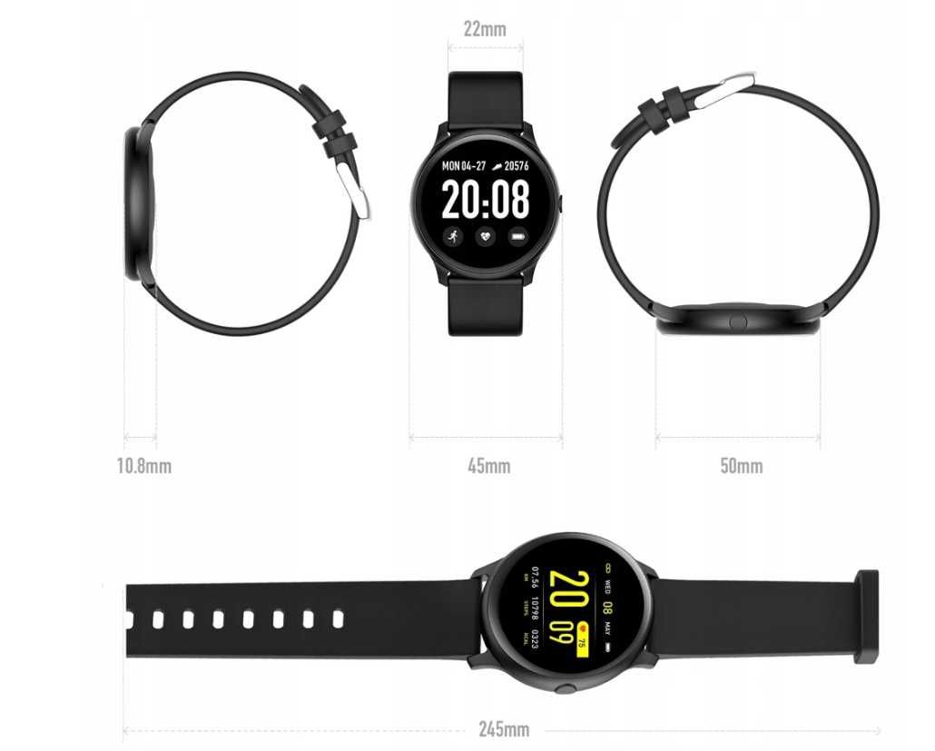 Wielofunkcyjny Damski Zegarek Smartwatch Sportowy Wodoodporny | RABAT