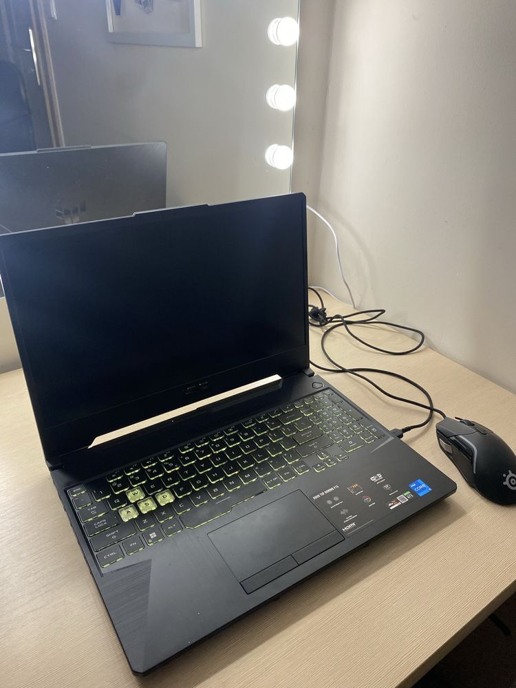 Laptop ASUS TUF GAMING F15 + myszka SteelSeries Rival 5
