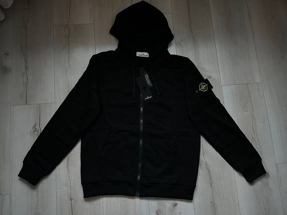Нове Чоловіче чорне зіп худі Stone Island без передплат