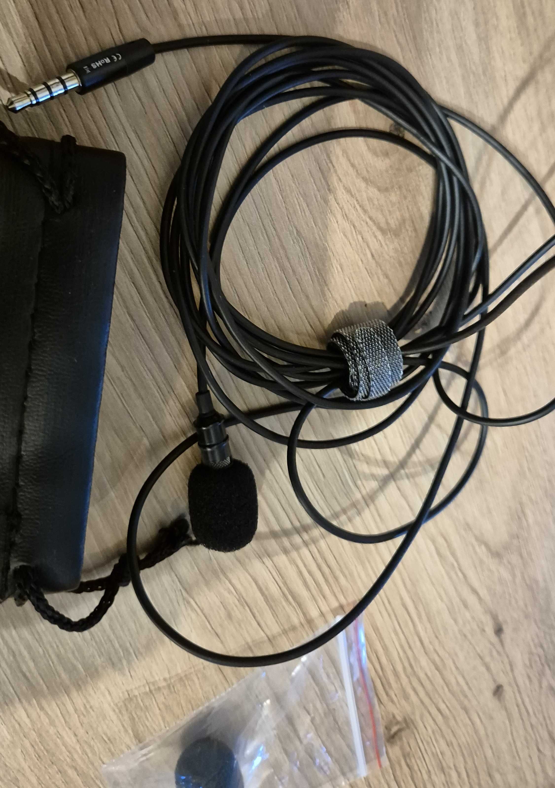 Mozos mikrofon do komputera lub laptopa krawatowy mały 4-pin z rzepem