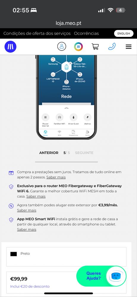 MEO Extender Smart WiFi 6