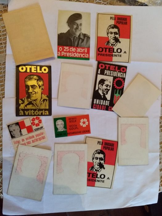 OTELO - lote 13 auto-colantes 1975/6 candidato.
